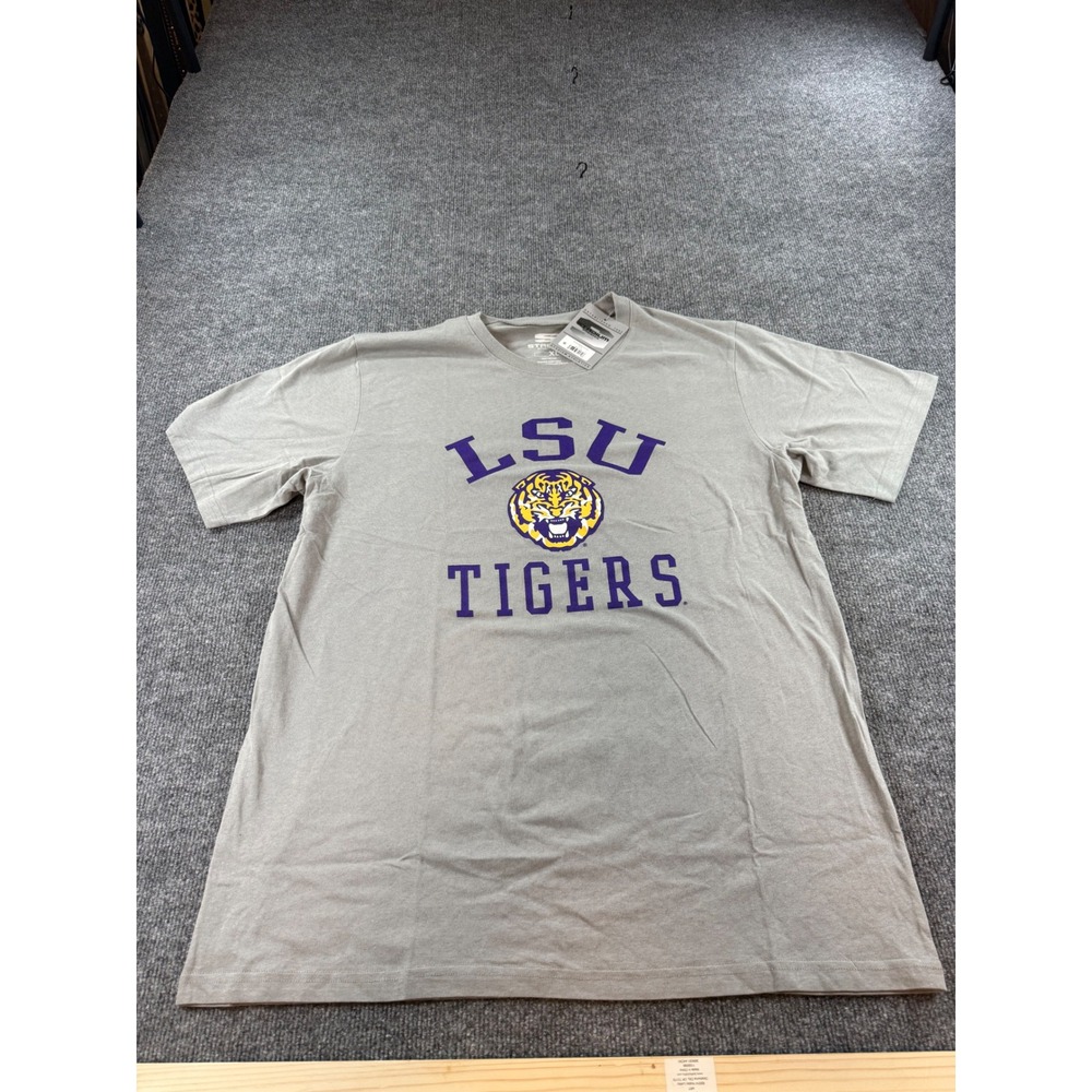 Stadium Athletics LSU Tigers T-Shirt Mens XL Gray Short Sleeve Cotton NCAA